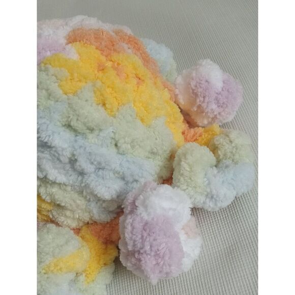 Handmade Small Colorful Plush Varg Pastel Crochet Amigurumi Stuffed Octopus - Picture 8 of 9